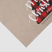 Buffalo Plaid Kerstboom Vakantie Wrapping Tissuepapier (Detail)