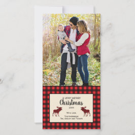 Buffalo Plaid Kerstkaart