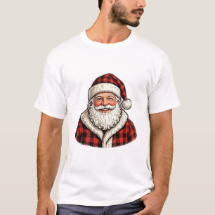 Buffalo Plaid Kerstman – Rustiek T-shirt