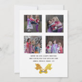 Buffalo Plaid Kerstmis Fotocollage Feestdagenkaart (Achterkant)