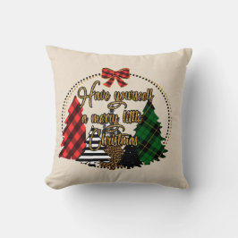 Buffalo plaid Kerstmis" Kussen