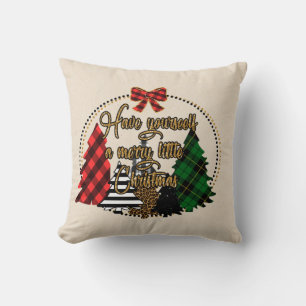 Buffalo plaid Kerstmis" Kussen