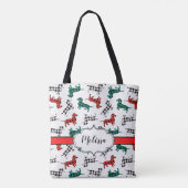 Buffalo plaid kerstmis  tote bag (Achterkant)