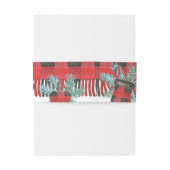 Buffalo Plaid Kerstmis Uitnodigingen Wikkel (Achterkant Voorbeeld)