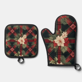 Buffalo Plaid Keuken Accessoireset Ovenwant & Pannenlap Set