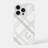 Buffalo Plaid Klassiek Elegant Monogram Initiaal iPhone Hoesje (Achterkant)