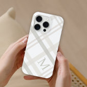 Buffalo Plaid Klassiek Elegant Monogram Initiaal iPhone Hoesje