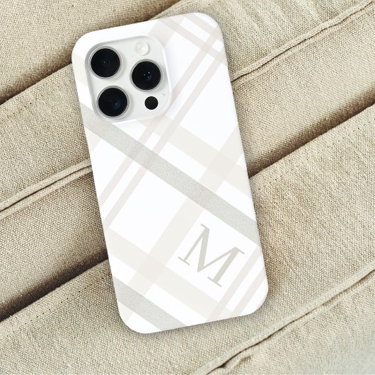 Buffalo Plaid Klassiek Elegant Monogram Initiaal iPhone Hoesje