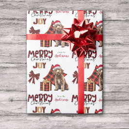 Buffalo Plaid Labradoodle Hond Kerstmis Cadeaupapier