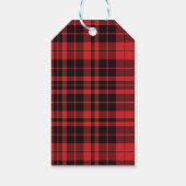 Buffalo Plaid Landelijke Kerstcadeautag Cadeaulabel (Achterkant)