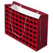 Buffalo plaid large cadeautasje (Voorkant Gekanteld)