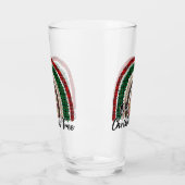 Buffalo Plaid & Leopard Print Regenboog (2) Glas (Links)