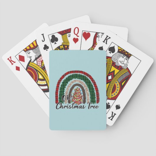 Buffalo Plaid & Leopard Print Regenboog (2) Pokerkaarten (Achterkant)