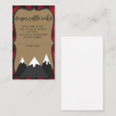 Buffalo Plaid Lumberjack Baby shower Luier Raffle Informatiekaartje (Voorkant / Achterkant)