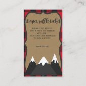 Buffalo Plaid Lumberjack Baby shower Luier Raffle Informatiekaartje (Voorkant)
