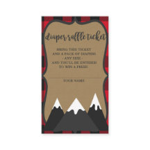 Buffalo Plaid Lumberjack Baby shower Luier Raffle