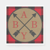 Buffalo Plaid Lumberjack Baby shower servet (Voorkant)