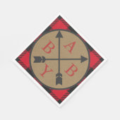 Buffalo Plaid Lumberjack Baby shower servet (Hoek)