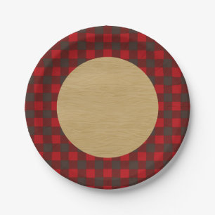 Buffalo Plaid Lumberjack Flanel Papier Borden Papieren Bordje