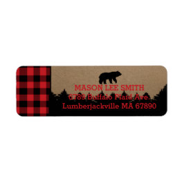 Buffalo Plaid Lumberjack Retouradres Labels