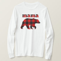 Buffalo plaid Mama Beer lang sleeve