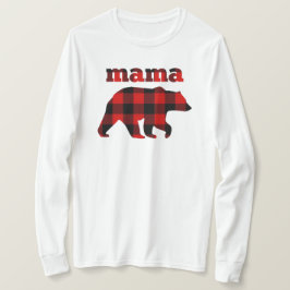 Buffalo plaid Mama Beer lang sleeve T-shirt