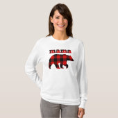 Buffalo plaid Mama Beer lang sleeve T-shirt (Voorkant volledig)