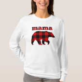 Buffalo plaid Mama Beer lang sleeve T-shirt (Voorkant)