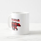"Buffalo plaid mamma beer" Koffiemok (Voorkant links)