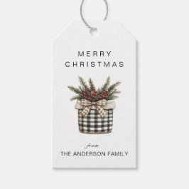 Buffalo Plaid Mand Cadeaulabel