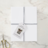Buffalo Plaid Mand Cadeaulabel (Met Touw)