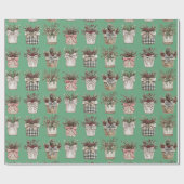 Buffalo Plaid Mand | Farmhouse Kerstmis Cadeaupapier (Vlak)