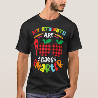 Buffalo Plaid Mijn Studenten Zijn 100 Dagen Slimme T-shirt
