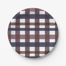 Buffalo Plaid Modern Feestelijk Papieren Bordje
