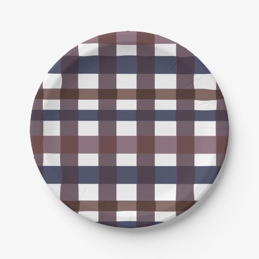 Buffalo Plaid Modern Feestelijk Papieren Bordje (Voorkant)