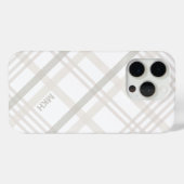 Buffalo Plaid Modern Minimalistisch Monogram Initi Case-Mate iPhone Case (Achterkant (horizontaal))