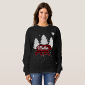 Buffalo Plaid Moeder Beer Kerstboom Pyjama Fa Trui (Voorkant volledig)