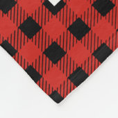 Buffalo Plaid Monogram 4-Foto Fleece Deken (Hoek)