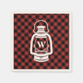 Buffalo Plaid Monogram Lantaarn Servetten (Voorkant)