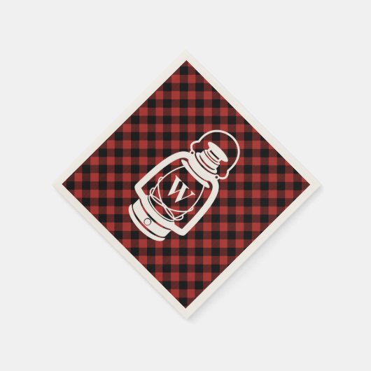 Buffalo Plaid Monogram Lantaarn Servetten (Hoek)