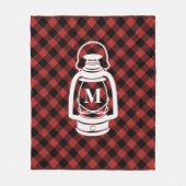 Buffalo Plaid Monogram Lantern Blanket Fleece Deken (Voorkant)