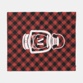 Buffalo Plaid Monogram Lantern Blanket Fleece Deken (Voorkant (Horizontaal))