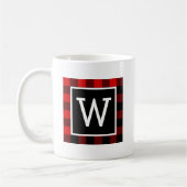 Buffalo Plaid Monogram Vakantie Koffiemok (Links)