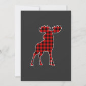 Buffalo Plaid Moose kerstcadeau Kaart (Voorkant)