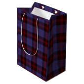 Buffalo plaid navy blue red medium cadeauzakje (Achterkant Gekanteld)