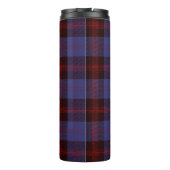 Buffalo plaid navy blue red monogram name thermosbeker (Achterkant)