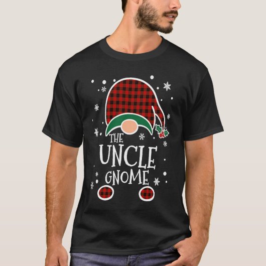 Buffalo Plaid Oom Gnome Kerst Familie Matchi T-shirt (Voorkant)