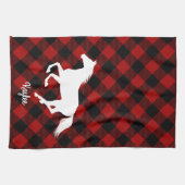 Buffalo Plaid Paardenliefhebber Theedoek (Horizontaal)