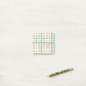 Buffalo Plaid Pastel Rustieke Cottagecore Spring Post-it® Notes (Op bureau)
