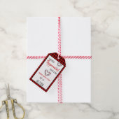 Buffalo Plaid & 🍬 Pepermunt met liefde gemaakt Cadeaulabel (Met Touw)